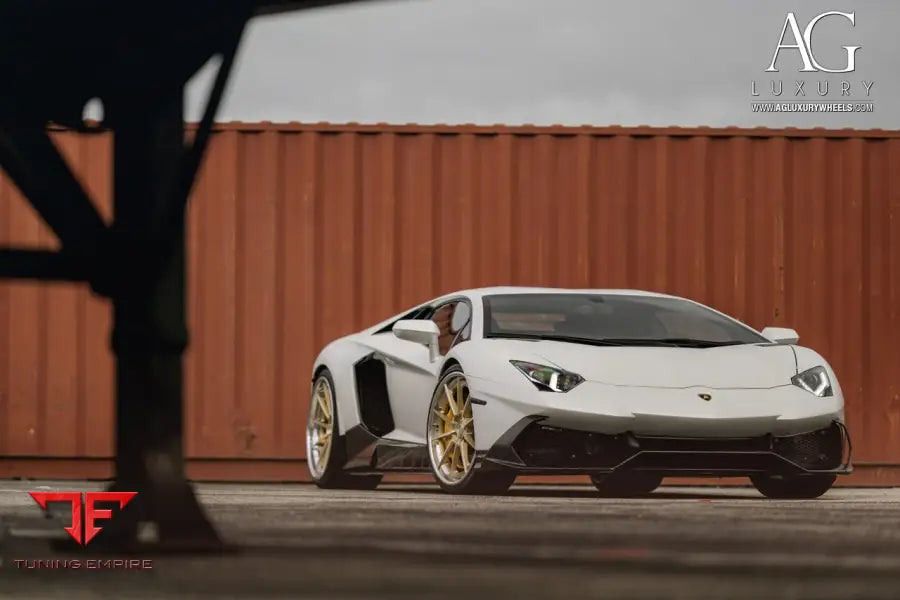 Lamborghini Aventador on custom forged wheels