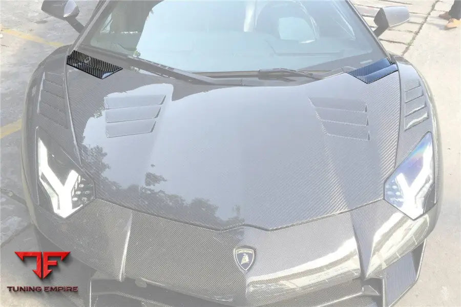 LAMBORGHINI AVENTADOR LP700 & LP740 COUPE & ROADSTER OEM STYLE CARBON FIBER FRONT HOOD VENT BSD