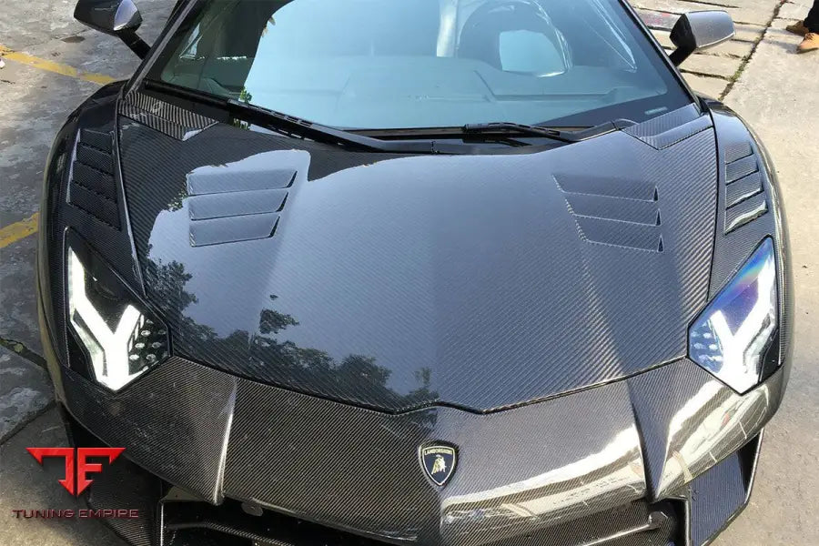 LAMBORGHINI AVENTADOR LP700 & LP740 COUPE & ROADSTER OEM STYLE CARBON FIBER FRONT HOOD VENT BSD