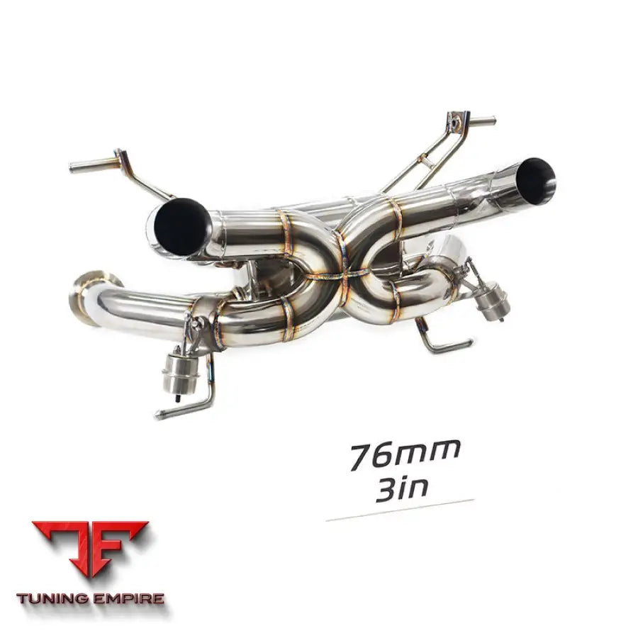 LAMBORGHINI AVENTADOR S LP740 SVJ VALVETRONIC STAINLESS STEEL CATBACK RAZOR EXHAUST WITH MUFFLER VALVE