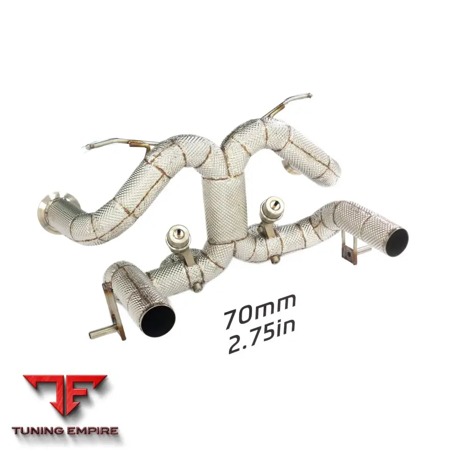 LAMBORGHINI AVENTADOR SVJ LP770 STAINLESS STEEL RAZOR EXHAUST WITH HEAT SHIELD