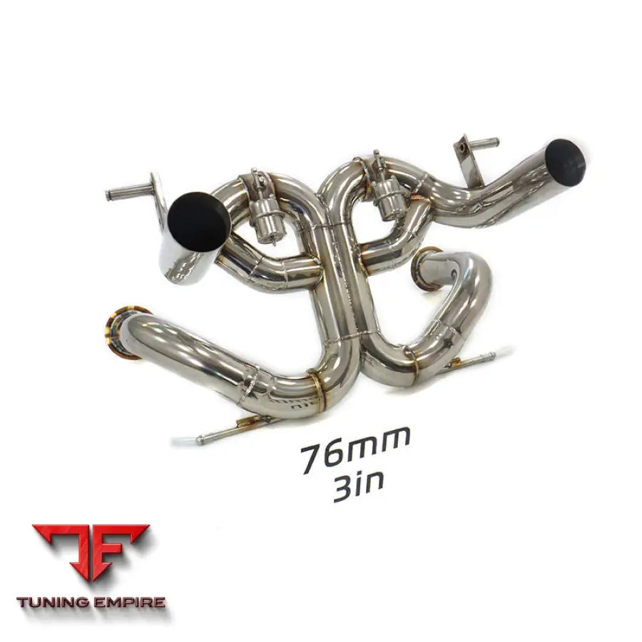 LAMBORGHINI AVENTADOR SVJ VALVETRONIC STAINLESS STEEL CATBACK RAZOR EXHAUST WITH MUFFLER VALVE