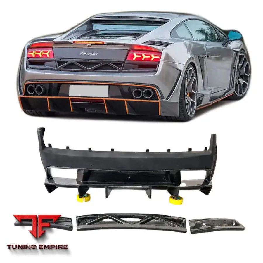 LAMBORGHINI GALLARDO LP550/LP560/LP570 RACING CARBON FIBER REAR BUMPER DIFFUSER
