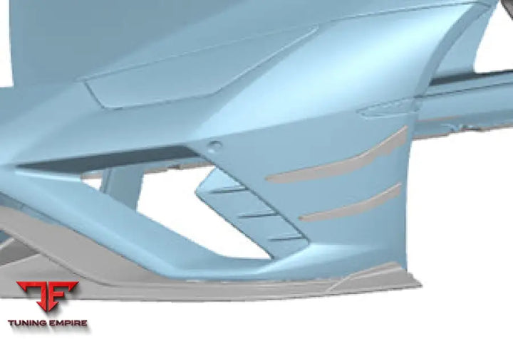 LAMBORGHINI HURACAN EVO RWD AD STYLE DRY CARBON FRONT BUMPER CANARDS BSD