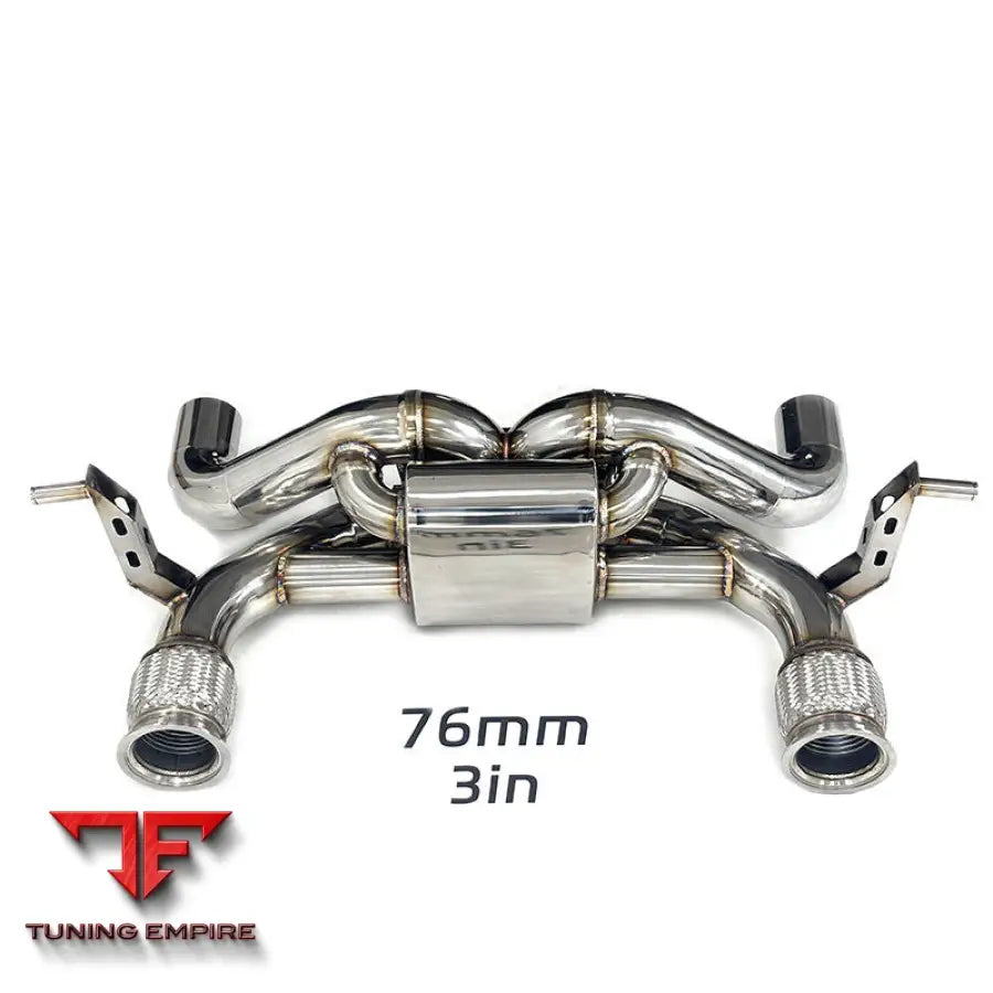 LAMBORGHINI HURACAN EVO STO STAINLESS STEEL CATBACK RAZOR EXHAUST WITH MUFFLER VALVE
