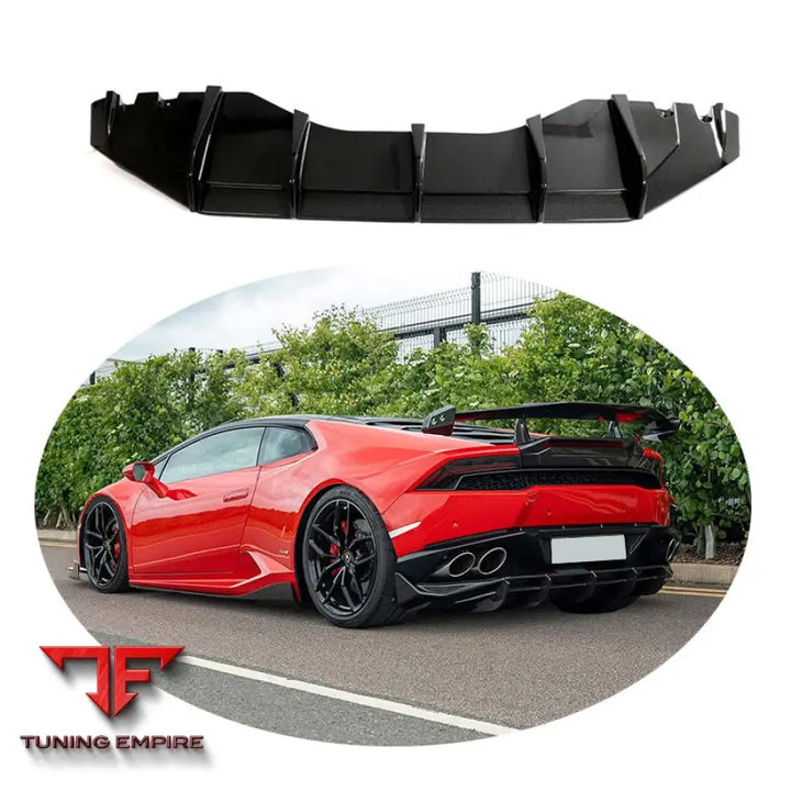 LAMBORGHINI HURACAN LP610 CARBON FIBER REAR BUMPER DIFFUSER 2015-2018Y