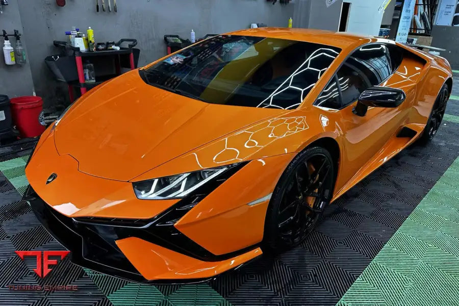 LAMBORGHINI HURACAN LP610 & LP580 & EVO CONVERT TECNICA STYLE DRY CARBON FIBER FRONT BUMPER BSD