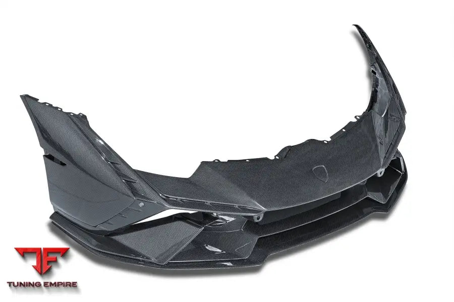 LAMBORGHINI HURACAN LP610 & LP580 & EVO CONVERT TECNICA STYLE DRY CARBON FIBER FRONT BUMPER BSD