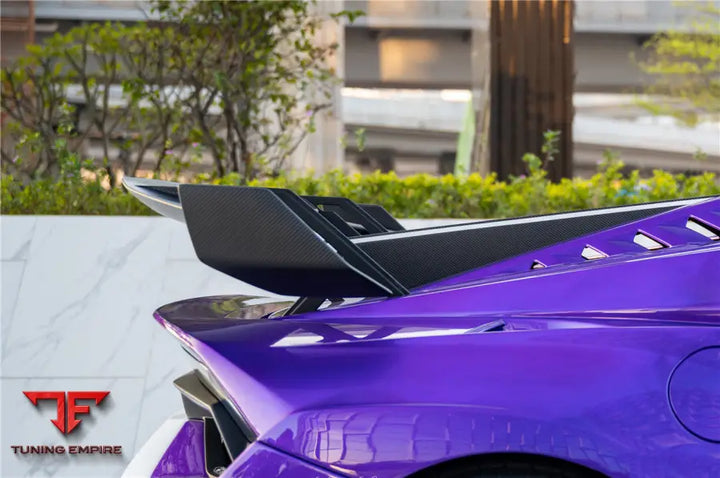 LAMBORGHINI HURACAN LP610 & LP580 & EVO CONVERT TECNICA STYLE DRY CARBON FIBER FRONT BUMPER BSD