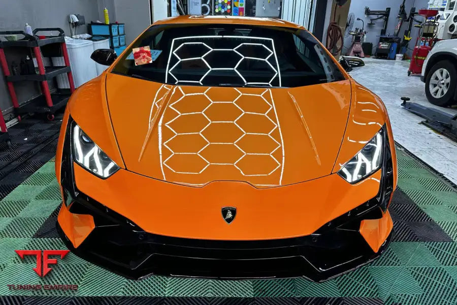 LAMBORGHINI HURACAN LP610 & LP580 & EVO CONVERT TECNICA STYLE DRY CARBON FIBER FRONT BUMPER BSD