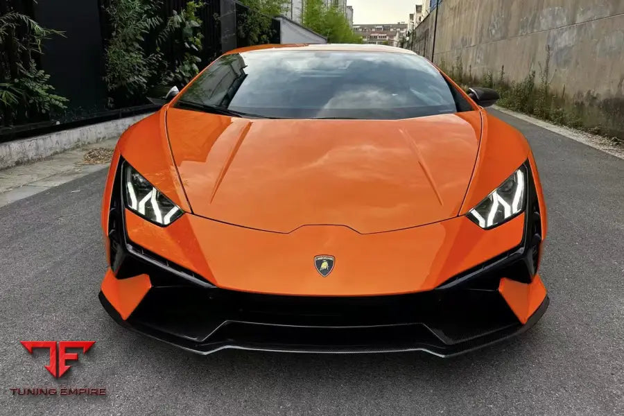 LAMBORGHINI HURACAN LP610 & LP580 & EVO CONVERT TECNICA STYLE DRY CARBON FIBER FRONT BUMPER BSD