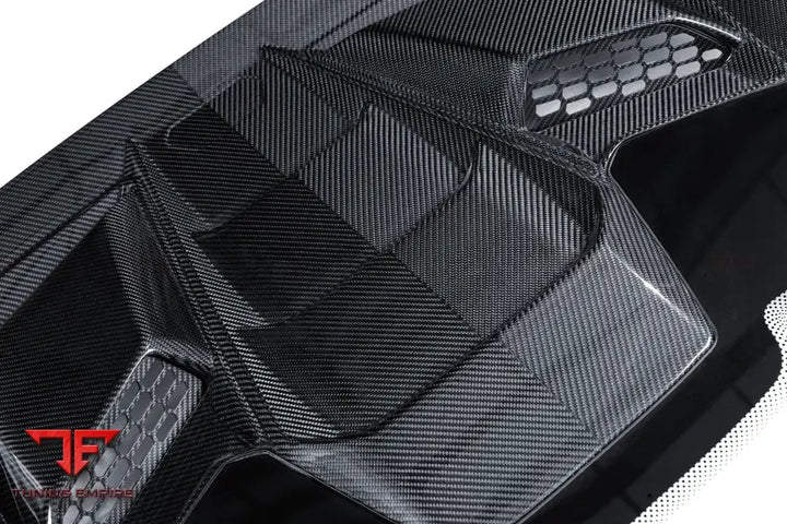 LAMBORGHINI HURACAN LP610 & LP580 & EVO COUPE CONVERT TECNICA STYLE DRY CARBON FIBER REAR ENGINE HOOD BSD