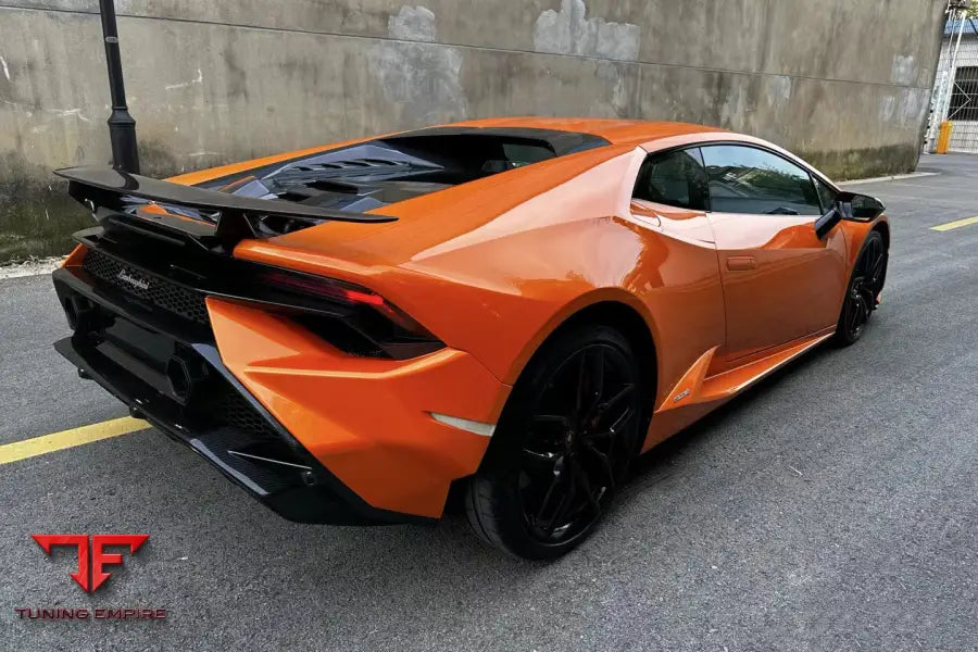 LAMBORGHINI HURACAN LP610 & LP580 & EVO COUPE CONVERT TECNICA STYLE DRY CARBON FIBER REAR ENGINE HOOD BSD