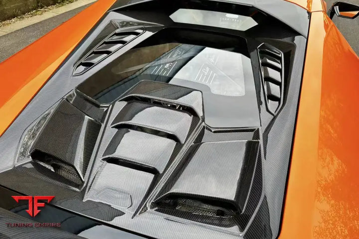 LAMBORGHINI HURACAN LP610 & LP580 & EVO COUPE CONVERT TECNICA STYLE DRY CARBON FIBER REAR ENGINE HOOD BSD