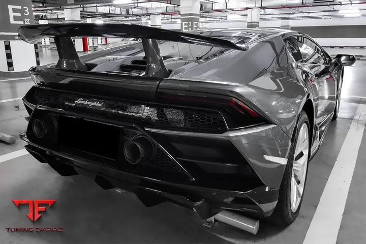 LAMBORGHINI HURACAN LP610 & LP580 & EVO COUPE PERFORMANTE STYLE CARBON FIBER SPOILER WING AND ENGINE HOOD BSD