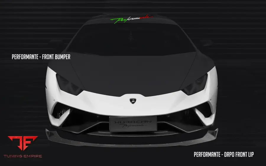 LAMBORGHINI HURACAN LP610 & LP580 & EVO & TECNICA BKSS STYLE PARTIAL CARBON FRONT BUMPER WITH LIP BSD