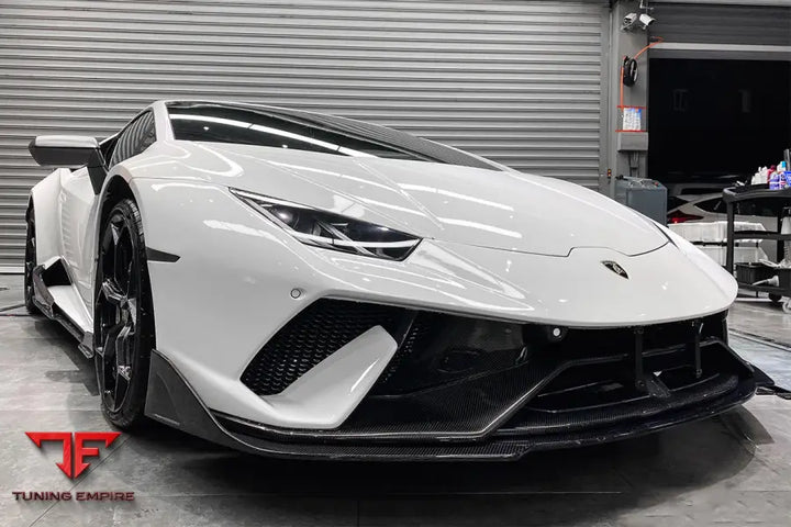 LAMBORGHINI HURACAN LP610 & LP580 & EVO & TECNICA BKSS STYLE PARTIAL CARBON FRONT BUMPER WITH LIP BSD