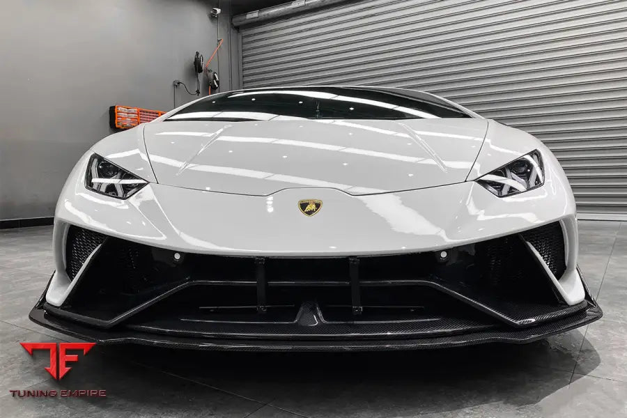 LAMBORGHINI HURACAN LP610 & LP580 & EVO & TECNICA BKSS STYLE PARTIAL CARBON FRONT BUMPER WITH LIP BSD