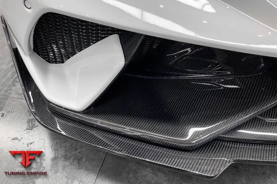 LAMBORGHINI HURACAN LP610 & LP580 & EVO & TECNICA BKSS STYLE PARTIAL CARBON FRONT BUMPER WITH LIP BSD