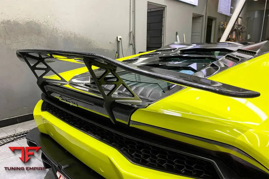 LAMBORGHINI HURACAN LP610 & LP580 & EVO & TECNICA DC STYLE CARBON FIBER TRUNK SPOILER WING WITH BASE BSD