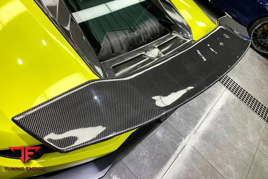 LAMBORGHINI HURACAN LP610 & LP580 & EVO & TECNICA DC STYLE CARBON FIBER TRUNK SPOILER WING WITH BASE BSD