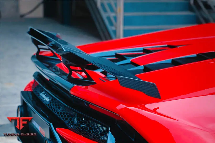 LAMBORGHINI HURACAN LP610 & LP580 & EVO & TECNICA MD STYLE CARBON FIBER TRUNK SPOILER WITH BASE BSD