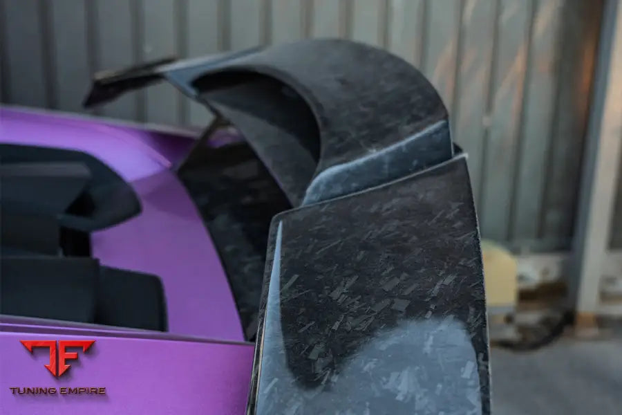 LAMBORGHINI HURACAN LP610 & LP580 & EVO & TECNICA MD STYLE CARBON FIBER TRUNK SPOILER WITH BASE BSD