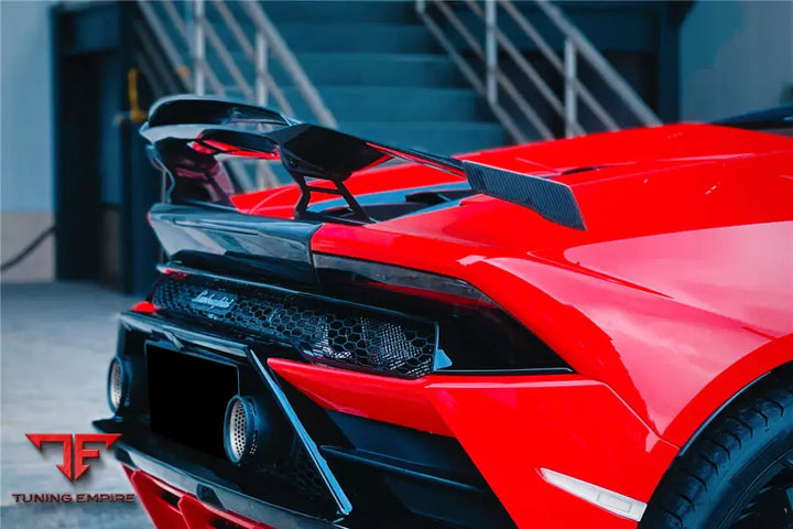 LAMBORGHINI HURACAN LP610 & LP580 & EVO & TECNICA MD STYLE CARBON FIBER TRUNK SPOILER WITH BASE BSD