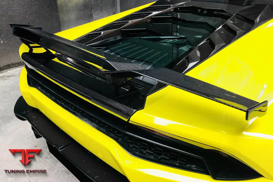 LAMBORGHINI HURACAN LP610 & LP580 & EVO & TECNICA MD STYLE CARBON FIBER TRUNK SPOILER WITH BASE BSD