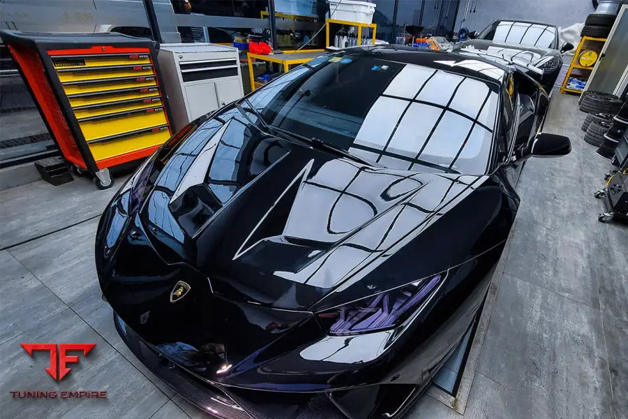 LAMBORGHINI HURACAN LP610 & LP580 & EVO & TECNICA PERFORMANTE STYLE PARTIAL CARBON FRONT BUMPER BSD