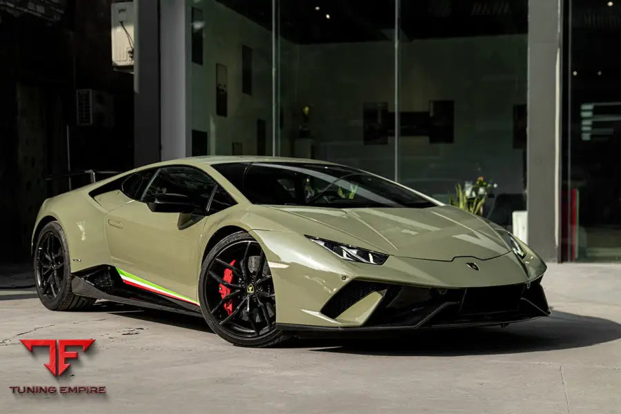 LAMBORGHINI HURACAN LP610 & LP580 & EVO & TECNICA PERFORMANTE STYLE PARTIAL CARBON FRONT BUMPER BSD