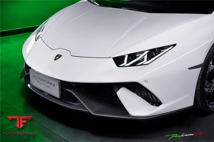 LAMBORGHINI HURACAN LP610 & LP580 & EVO & TECNICA PERFORMANTE STYLE PARTIAL CARBON FRONT BUMPER BSD