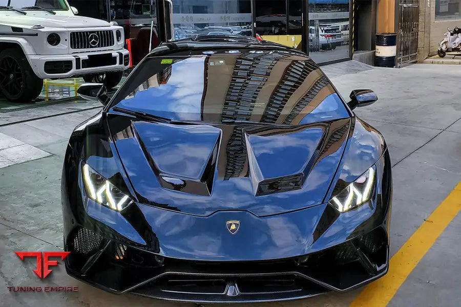 LAMBORGHINI HURACAN LP610 & LP580 & EVO & TECNICA PERFORMANTE STYLE PARTIAL CARBON FRONT BUMPER BSD