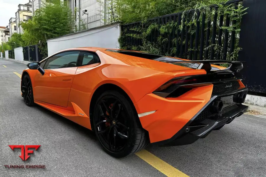 LAMBORGHINI HURACAN LP610 & LP580 & EVO TECNICA STYLE DRY CARBON FIBER TRUNK SPOILER WING BSD