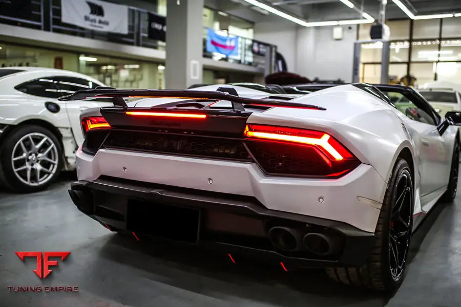 LAMBORGHINI HURACAN LP610 & LP580 & EVO & TECNICA VRS-II STYLE CARBON FIBER TRUNK SPOILER WITH BASE BSD