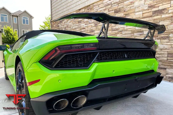 LAMBORGHINI HURACAN LP610 & LP580 & EVO & TECNICA VRS STYLE CARBON FIBER TRUNK SPOILER WITH BASE BSD