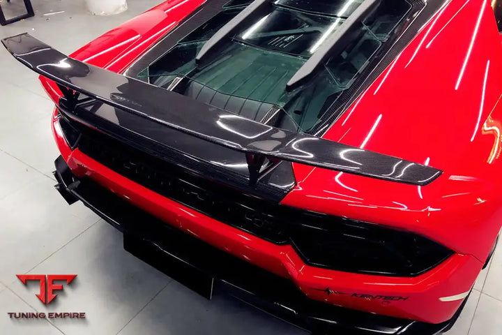 LAMBORGHINI HURACAN LP610 & LP580 & EVO & TECNICA VRS STYLE CARBON FIBER TRUNK SPOILER WITH BASE BSD