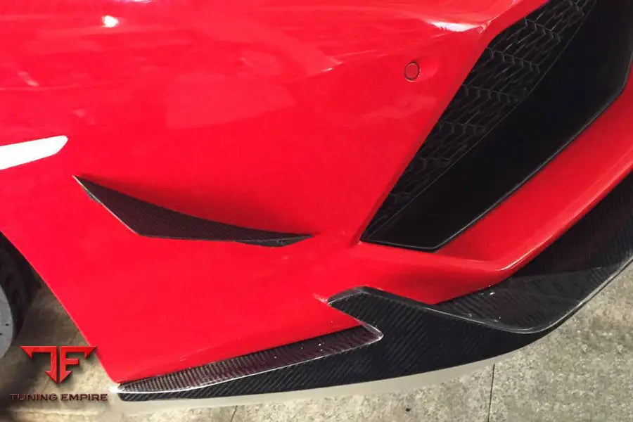 LAMBORGHINI HURACAN LP610 RZS STYLE CARBON FIBER FRONT BUMPER CANARD BSD