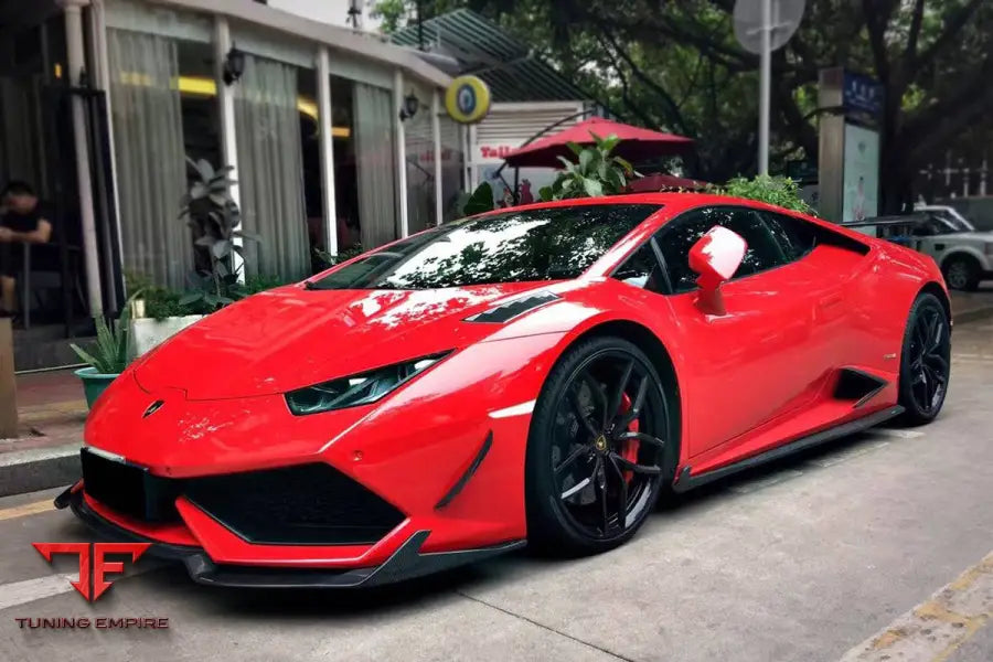 LAMBORGHINI HURACAN LP610 RZS STYLE CARBON FIBER FRONT BUMPER CANARD BSD