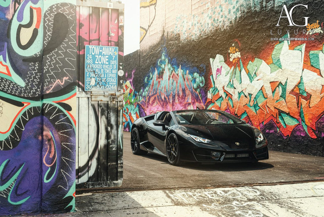 Lamborghini Huracan Spyder on custom forged wheels
