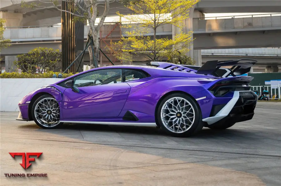 LAMBORGHINI HURACAN STO DRY CARBON FIBER TRUNK SPOILER SIDE WINGLETS BSD