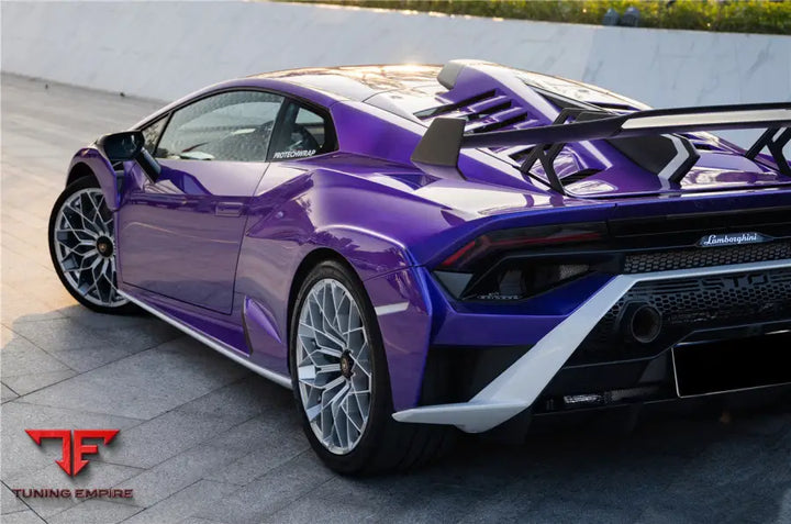 LAMBORGHINI HURACAN STO DRY CARBON FIBER TRUNK SPOILER SIDE WINGLETS BSD