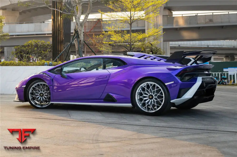 LAMBORGHINI HURACAN STO DRY CARBON FIBER TRUNK SPOILER SIDE WINGLETS BSD