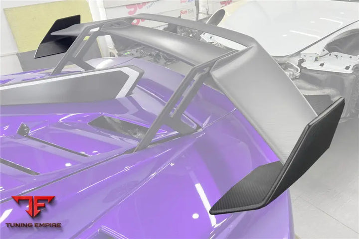 LAMBORGHINI HURACAN STO DRY CARBON FIBER TRUNK SPOILER SIDE WINGLETS BSD
