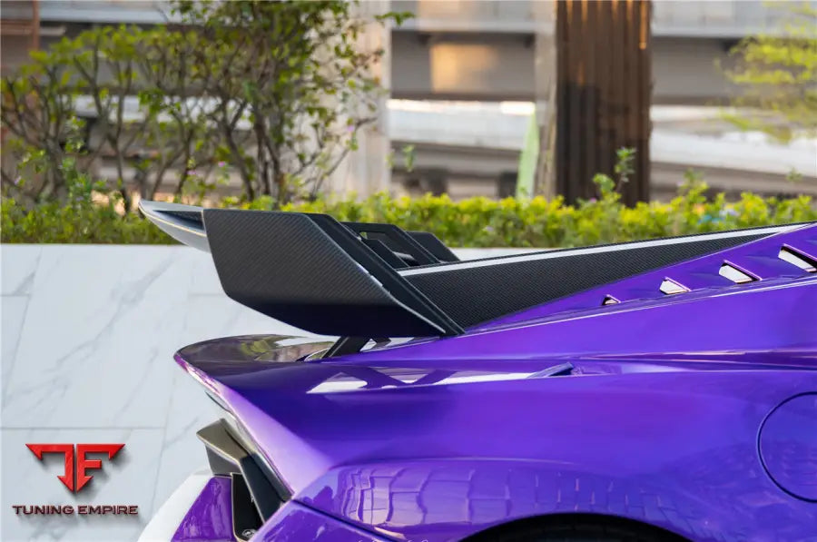 LAMBORGHINI HURACAN STO DRY CARBON FIBER TRUNK SPOILER SIDE WINGLETS BSD