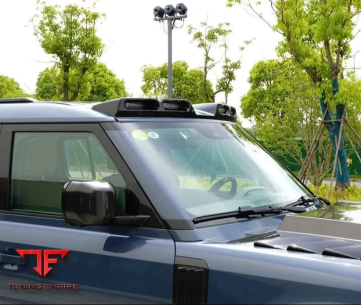 LAND ROVER DEFENDER FRONT ROOF LED LIGHTS GLOSS BLACK