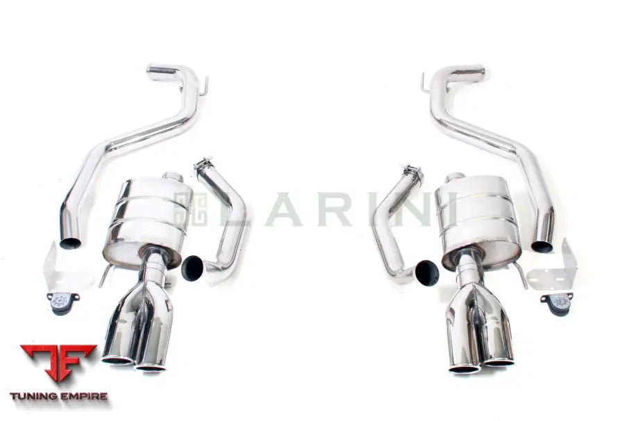 LARINI 'GTE' EXHAUST REAR ASSEMBLIES (QUAD TIPS) + LINK PIPES – JAGUAR XKR 4.2 ('02-'06)