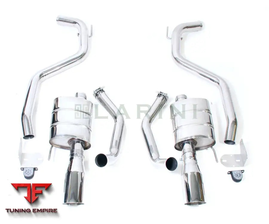 LARINI 'GTE' EXHAUST REAR ASSEMBLIES (SLASH CUT TIPS) + LINK PIPES – JAGUAR XKR 4.2 ('02-'06)