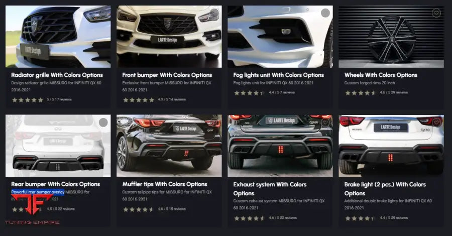 LARTE INFINITI QX60 BODY KIT