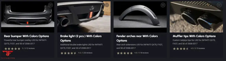 LARTE INFINITI QX70 BODY KIT